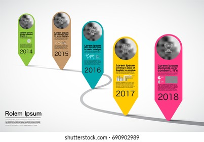 Milestone Company, Infographic Vector.