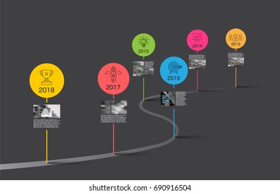 Milestone Company, Infographic Vector.
