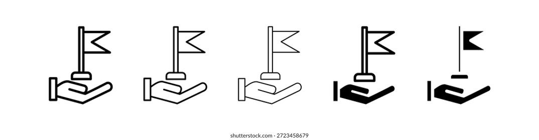 Ilustración de conjunto de iconos diferentes de hito