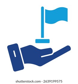 Milestone Dual Tone Icon Element For Design