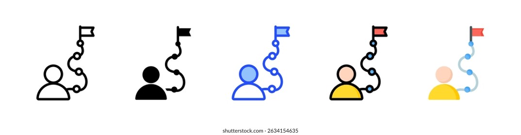 Milestone Icon Collection With Multiple Styles