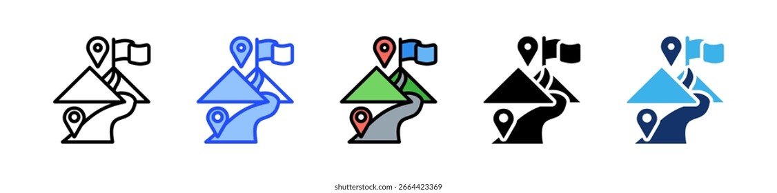Milestone Icon Collection With Multiple Styles