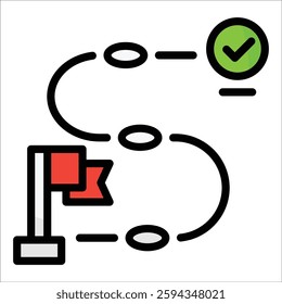 Milestone Icon Element For Design