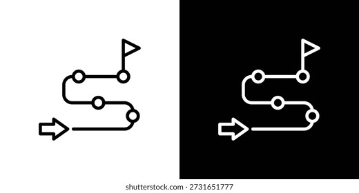 Milestone icon graphic, editable stroke. Suitable for website design, logo, app, template, and ui ux.