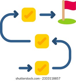 Milestone Icon image. Suitable for mobile application.