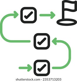 Milestone Icon image. Suitable for mobile application.