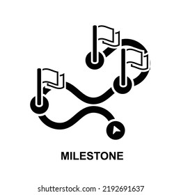 Milestone icon isolated on white background vector illustration.