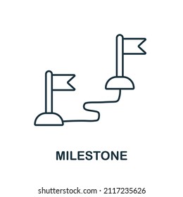 Milestone Icon. Line Element From Project Development Collection. Linear Milestone Icon Sign For Web Design, Infographics And More.