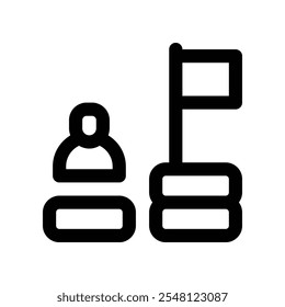 milestone icon. vector line icon for your website, mobile, presentationation, and logo design.