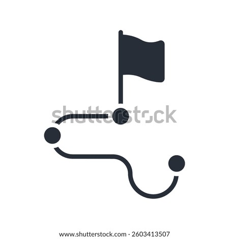 milestone icon. vector.Editable stroke.linear style sign for use web design,logo.Symbol illustration.