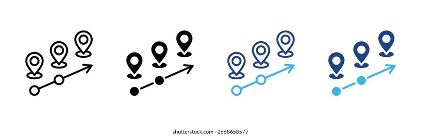 Ícone do Mapa de marco define várias coleções de estilos