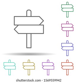 Milestone multi color icon. Simple thin line, outline vector of web icons for ui and ux, website or mobile application