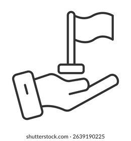 Milestone Outline Icon Element For Design