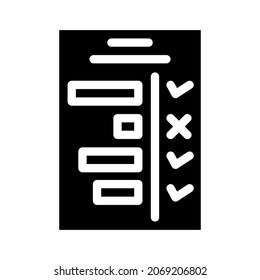 milestone planning glyph icon vector. sign. isolated contour symbol black illustration