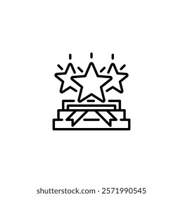 Milestone Reward line icon. Universal creative premium symbol. Vector sign icon logo template. Vector illustration
