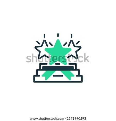 Milestone Reward line icon. Universal creative premium symbol. Vector sign icon logo template. Vector illustration