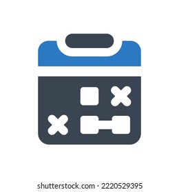 Icono de programación de hitos (ilustración vectorial)