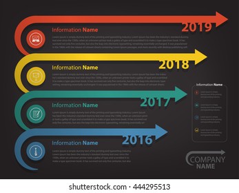 milestone and timeline for business presentation and slide show (Vector eps10)