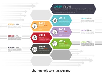 Milestone timeline infographic presentation in vector eps10 for represent company's history and performance