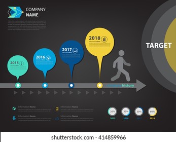 Milestone And Timeline Plan For Achevive Target (Vector Eps10)