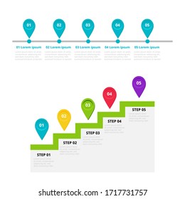 Hito, plantillas de escala de tiempo establecidas para presentación, concepto de negocio, diseño vectorial. Elementos infográficos de hito, escala de tiempo, icono del concepto de diseño, informe anual, presentación. Diseño de vectores.
