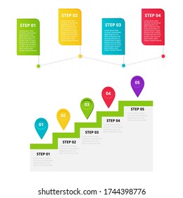 Milestone Timeline Templates Set Presentation Business Stock Vector ...