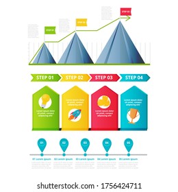 Milestone, timeline templates set for presentation, business concept, vector design. Infographic elements of milestone, timeline, icon for design concept, annual report, presentation. Vector design.