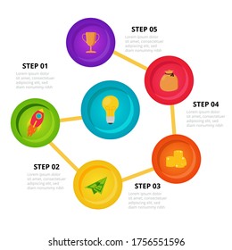 Hito, plantillas de línea de tiempo establecidas para presentación, concepto de negocio, diseño vectorial. Elementos infográficos del hito, escala de tiempo, icono del concepto de diseño, informe anual, presentación. Diseño de vectores.