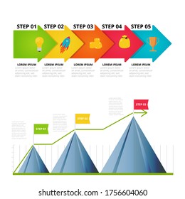 Milestone, timeline templates set for presentation, business concept, vector design. Infographic elements of milestone, timeline, icon for design concept, annual report, presentation. Vector design.