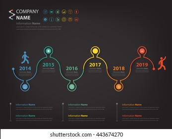 Milestone and timeline walk through concept infographic (Vector eps10)