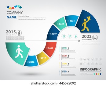 milestone and timeline walk through concept (Vector eps10) for business presentation