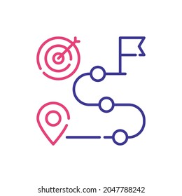 Ilustración de estilo de icono de color vector 2 de hito. archivo EPS 10