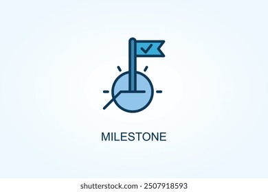 Ilustración de Vector de símbolo de hito o logotipo