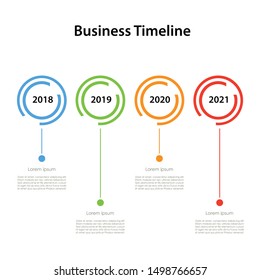 Milestone of the year. Vector illustration