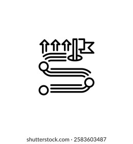 Milestones line icon. Universal creative premium symbol. Vector sign icon logo template. Vector illustration