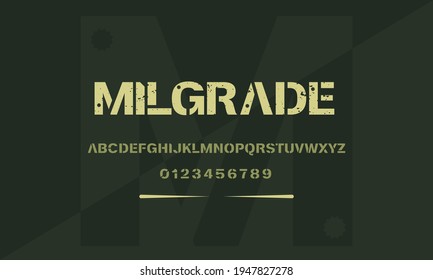 Milgrade Military Style Alphabet Bold and Strong