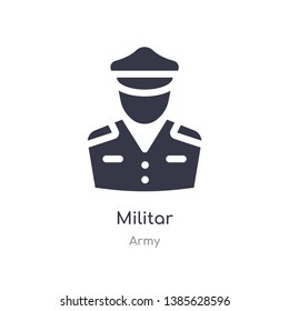 militar icon. isolated militar icon vector illustration from army collection. editable sing symbol can be use for web site and mobile app