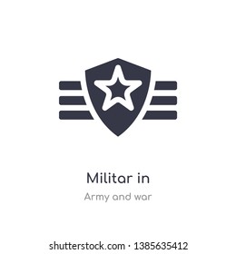 militar in icon. isolated militar in icon vector illustration from army and war collection. editable sing symbol can be use for web site and mobile app