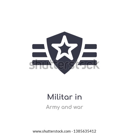 militar in icon. isolated militar in icon vector illustration from army and war collection. editable sing symbol can be use for web site and mobile app