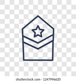 Militar Insignia icon. Trendy linear Militar Insignia logo concept on transparent background from army and war collection