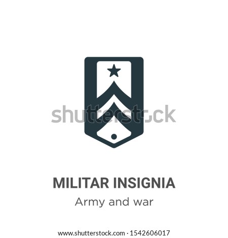 Militar insignia vector icon on white background. Flat vector militar insignia icon symbol sign from modern army and war collection for mobile concept and web apps design.