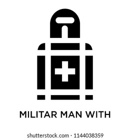 Militar man with protection equipment icon vector isolated on white background for your web and mobile app design, Militar man with protection equipment logo concept