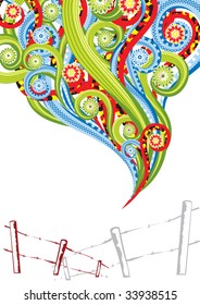 Military abstract collage. Format A4. Vector illustration. Isolated groups and layers. Global colors.