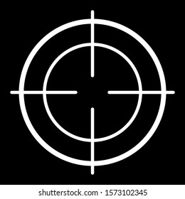 Military aiming circle vector illustration. Accuracy cross symbol. Hunting logotype element.