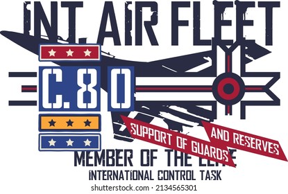 Military air flying intervention. National guard