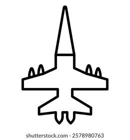 Military aircraft icon Black and white logo