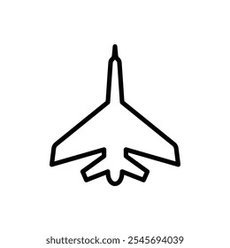 Military aircraft icon logo sign set vector outline