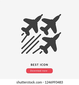 military aircraft icon vector