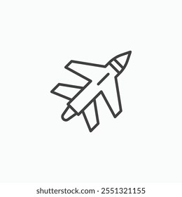 Military aircraft icon vector illustration. EPS10