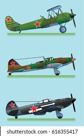 Military aircraft. Vector illustration